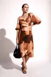 Printed Wraparound Dress